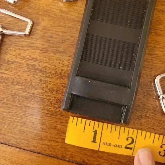 Crossbody Bag Strap Replacement Parts in silver, 1.5" strap, shoulder & swivel D - Picture 3 of 3